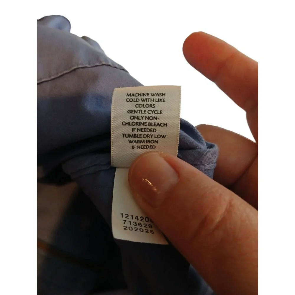 J Jill Purple Cotton Spandex Drawstring Waist Utility Jacket Women Large Fall